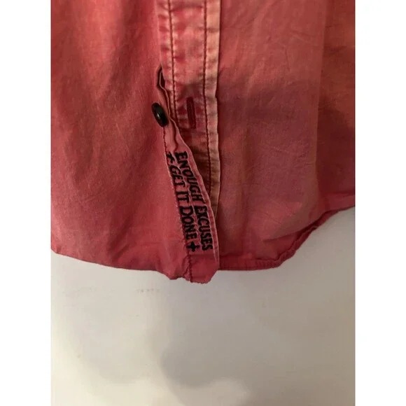 Roar Signature Embroidered Front & Back Shirt Mens XL Red LS ButtonUp Y2k - Picture 3 of 11